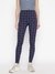 Dark Blue Printed Legging