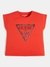 Red Cotton Brand Logo Girls T-Shirt