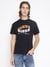 Guess Men's Black Printed Crew Neck Short Sleeves T-Shirt