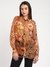 Brown Printed Spread Collar Full Sleeves Shirt