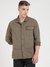 Brown Pure Cotton Solid Spread Collar Shirt
