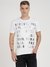 White Pure Cotton Printed Round Neck T-Shirt