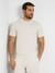 Guess Men Off White Printed Round Neck Short Sleeves T-Shirt