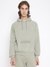Guess Men's Green Solid Hooded Neck Long Sleeves Sweatshirt