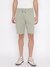 Guess Men's Green Solid Mid-Rise Regular Fit Shorts