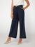 Guess Women Navy Blue Solid Wide Leg High-Rise Flat Front Trousers