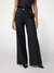 Guess Women Black Solid Wide Leg High-Rise Flat Front Trousers