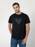 Guess Jet Black Round Neck Embroidery T-Shirt