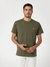 Guess Olive Morning Round Neck Checks T-Shirt