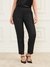 Guess Women Black Solid Tapered High-Rise Flat Front Trousers