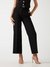 Guess Women Black Solid Straight High-Rise Flat Front Trousers