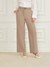 Guess Women Brown Solid Wide Leg High-Rise Flat Front Formal Trousers