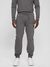 Guess Men's Grey Solid Mid-Rise Tapered Leg Track Pants