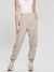 Guess Taupe Polyester Solid Regular Fit Trouser