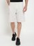 Grey Cotton Blend Solid Henrico Cargo Short
