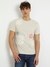 Ivory Embroidered Round Neck Short Sleeves T-shirt