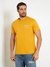 Mustard Pure Cotton Printed Round Neck T-Shirt