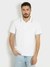 White Solid Polo Collar Short Sleeves T-shirt