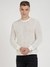White Pure Cotton Textured Pullover Sweater