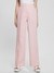 Pink Texured Combo Solid High Rise Eliane Pant
