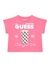 Pink Round Neck Short Sleeves Printed T-Shirt