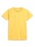 Yellow Embroidered Round Neck Gmt Dye T-Shirt