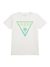 White Round Neck Short Sleeves Printed T-Shirt