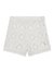 White Self Design Shorts