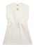 White Round Neck Sleeveless Solid Dress