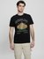 Black Pure Cotton Printed Round Neck T-Shirt