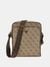Beige Printed PU Crossbody Bag