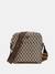 Brown Printed PU Crossbody Bag