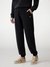 Guess Women's Black Solid Mid-Rise Tapered Leg Track Pants