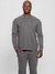 Guess Men's Grey Embroidered Round Neck Long Sleeves T-Shirt