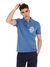 Guess Light Indigo Collar Neck Embroidery Polo T-Shirt