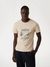 Guess Men's Beige Printed Crew Neck Short Sleeves T-Shirt