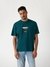 Guess Men's Teal Graphic Round Neck Short Sleeves T-Shirt