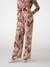 Guess Women Multi Floral Print Wide Leg High-Rise Flat Front Trousers