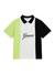 Black Lime Pure Cotton Colorblock Oversize Polo T-Shirt