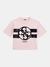 Pink Round Neck Short Sleeves Printed T-Shirt