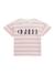 Pink Round Neck Short Sleeves Striped T-Shirt