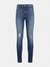 Ladc Solid Mid Rise Skinny Denim Jeans