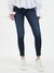 Blue Solid High-Rise Skinny Fit Jeans