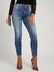 Blue Solid High-Rise Mom Fit Jeans