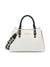 Guess Women White Solid Adjustable Detachable Strap Satchel Bag