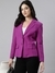 SHOWOFF Women's Purple Single-Breasted Blazer