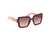 Guess Women Polycarbonate Full Rim Shiny Brown Demi Square Sunglasses