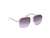 Guess Women Alloy Metal Full Rim Shiny Silver-Shiny Blue Square Sunglasses