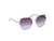 Guess Women Alloy Metal Full Rim Shiny Silver-Shiny Blue Hexagon Sunglasses