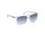 Guess Men Polycarbonate Full Rim Shiny Crystal-Matt White Square Sunglasses